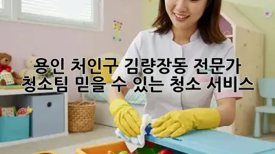 용인 처인구 김량장동 전문가 청소팀: 믿을 수 있는 청소 서비스